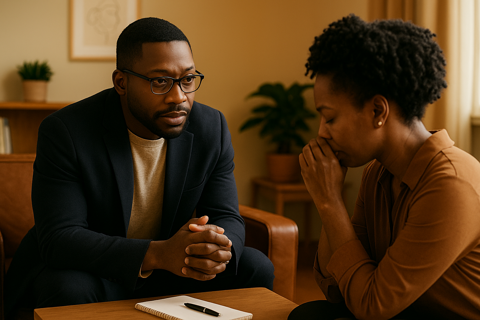 Therapist providing support for social anxiety and emotional wellness