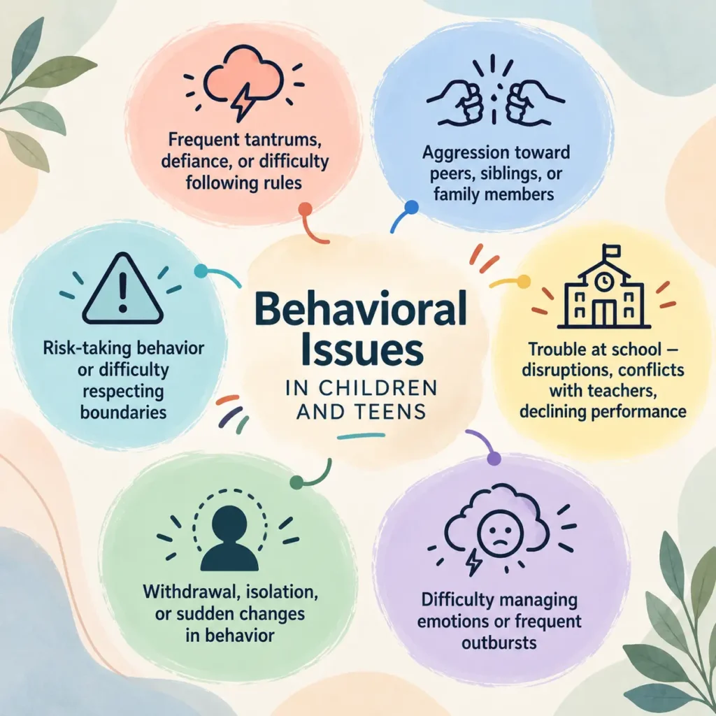 Behavioral Issues in Children and Teens Infographic